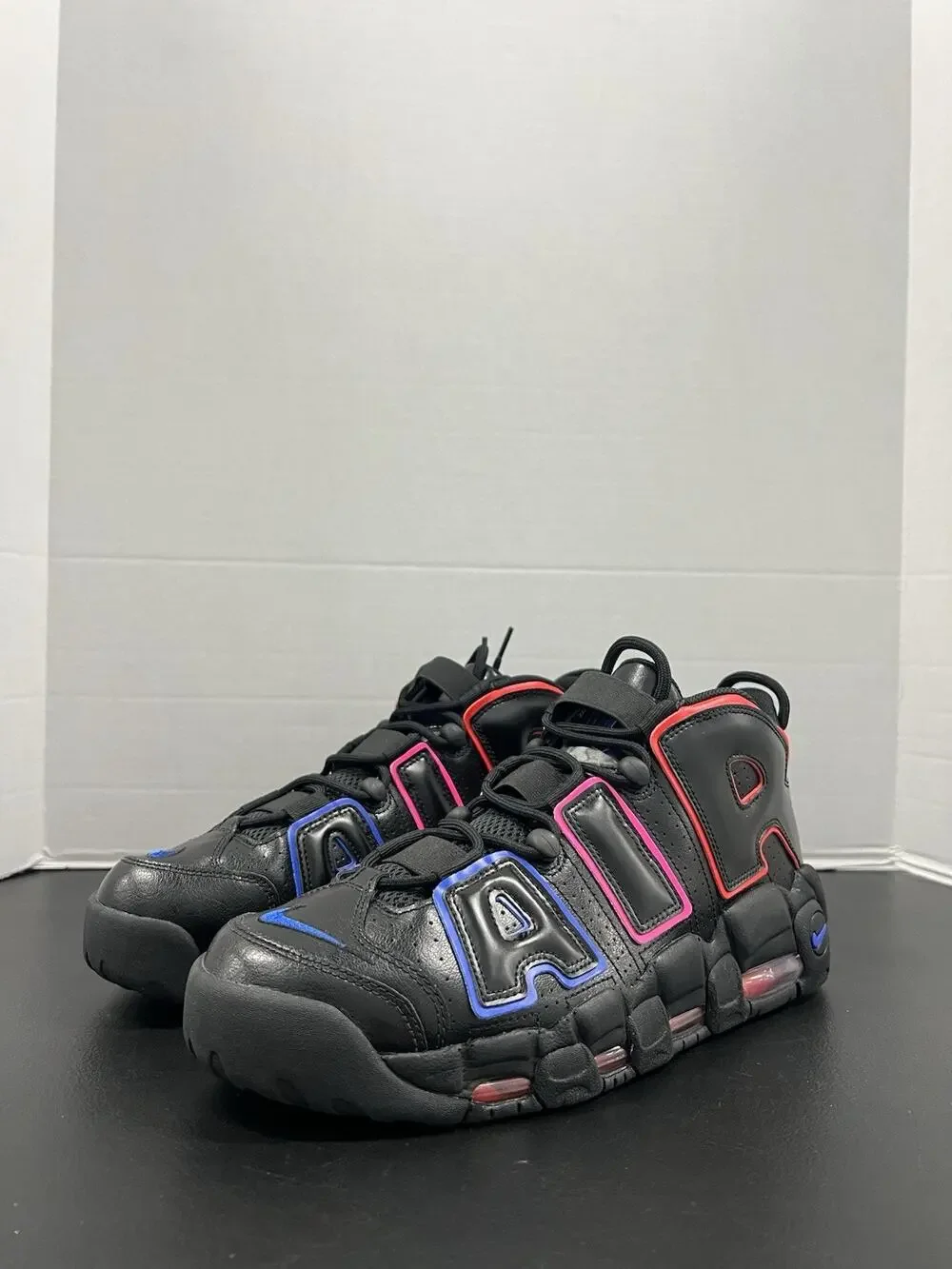 Nike Air More Uptempo Electric FD0729 001 Size 10.5 Black Blue Red Pink Pippen